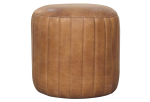 Buffalo Leather Boucle Footstool