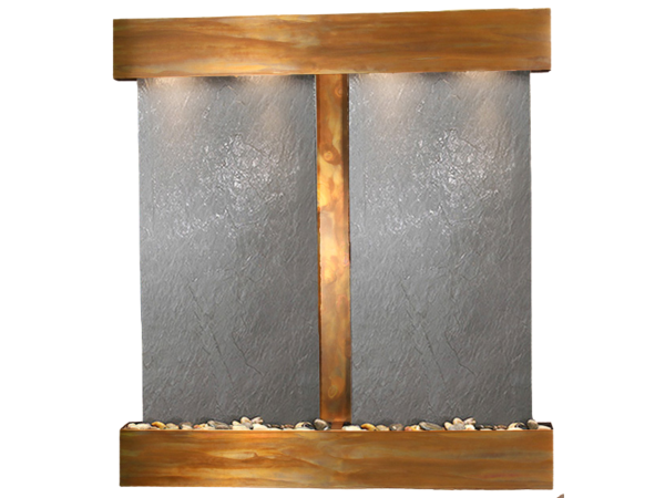 Aspen Falls-Square-Rustic Copper-Black Featherstone
