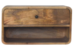 Large Floating Curve Open Slot Bedside