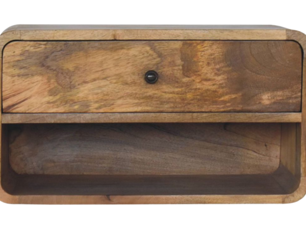 Large Floating Curve Open Slot Bedside