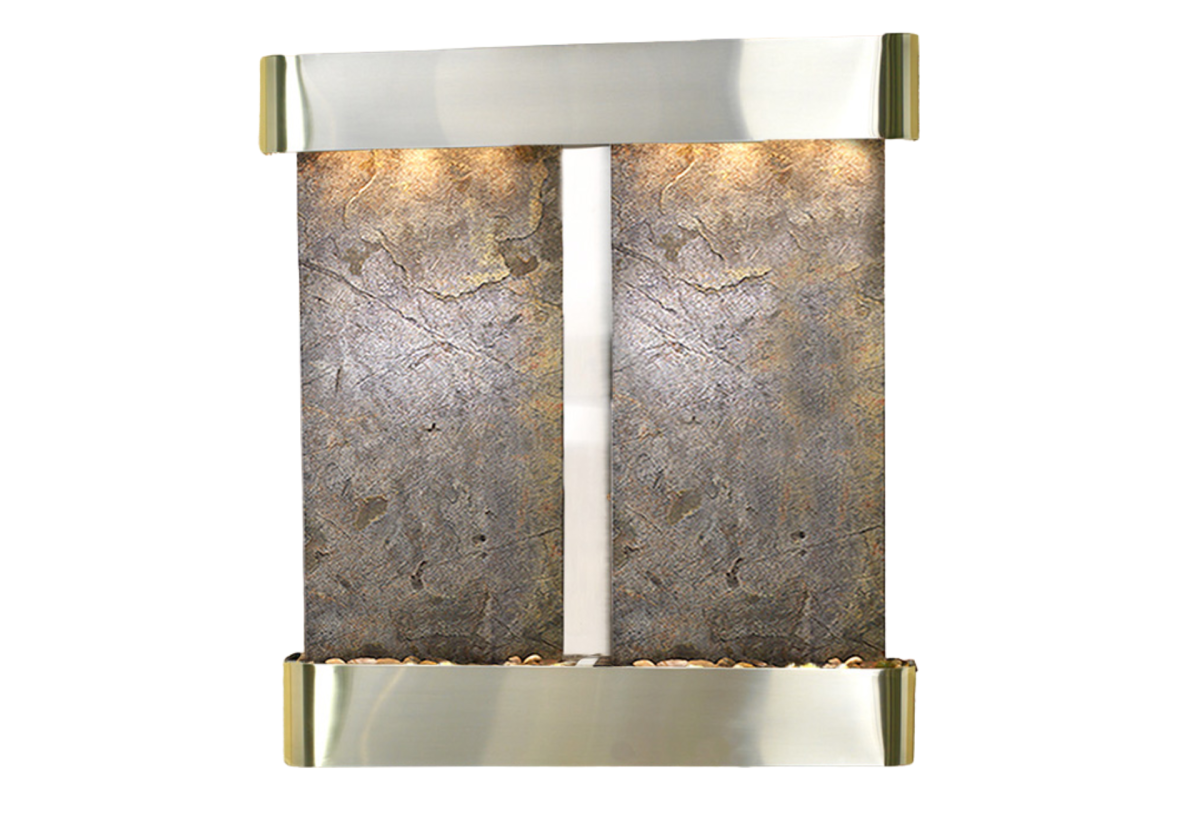 Aspen Falls-Round-Stainless Steel-Green Featherstone