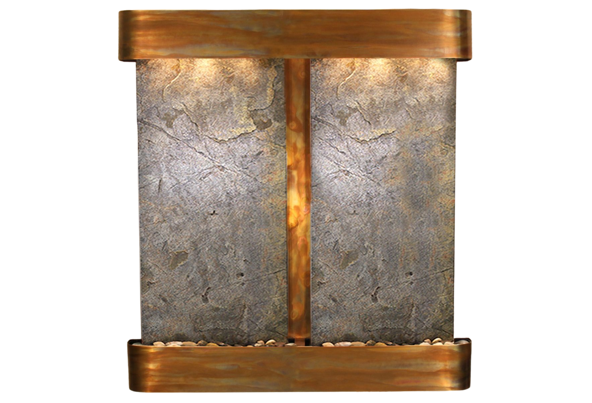 Aspen Falls-Round-Rustic Copper-Green Featherstone