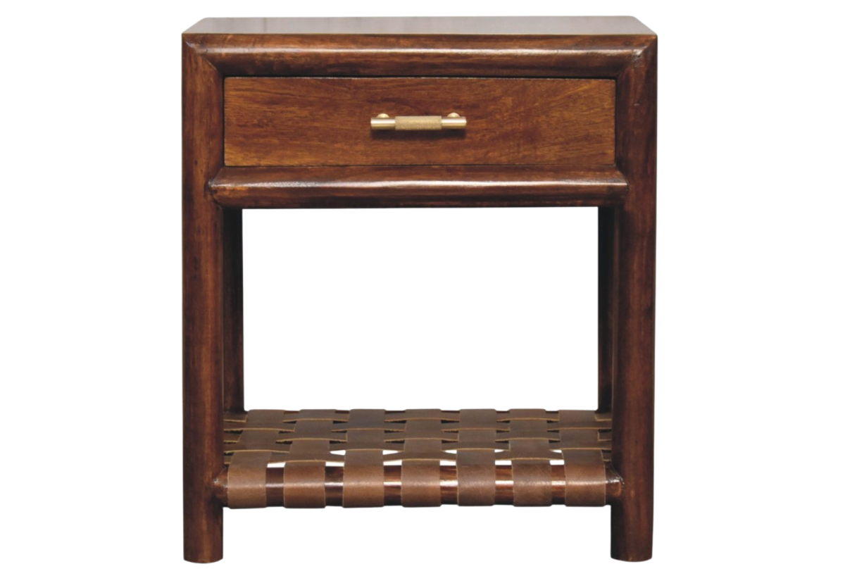 Chestnut T-Bar Bedside