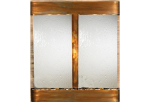 Aspen Falls-Round-Rustic Copper-Silver Mirror