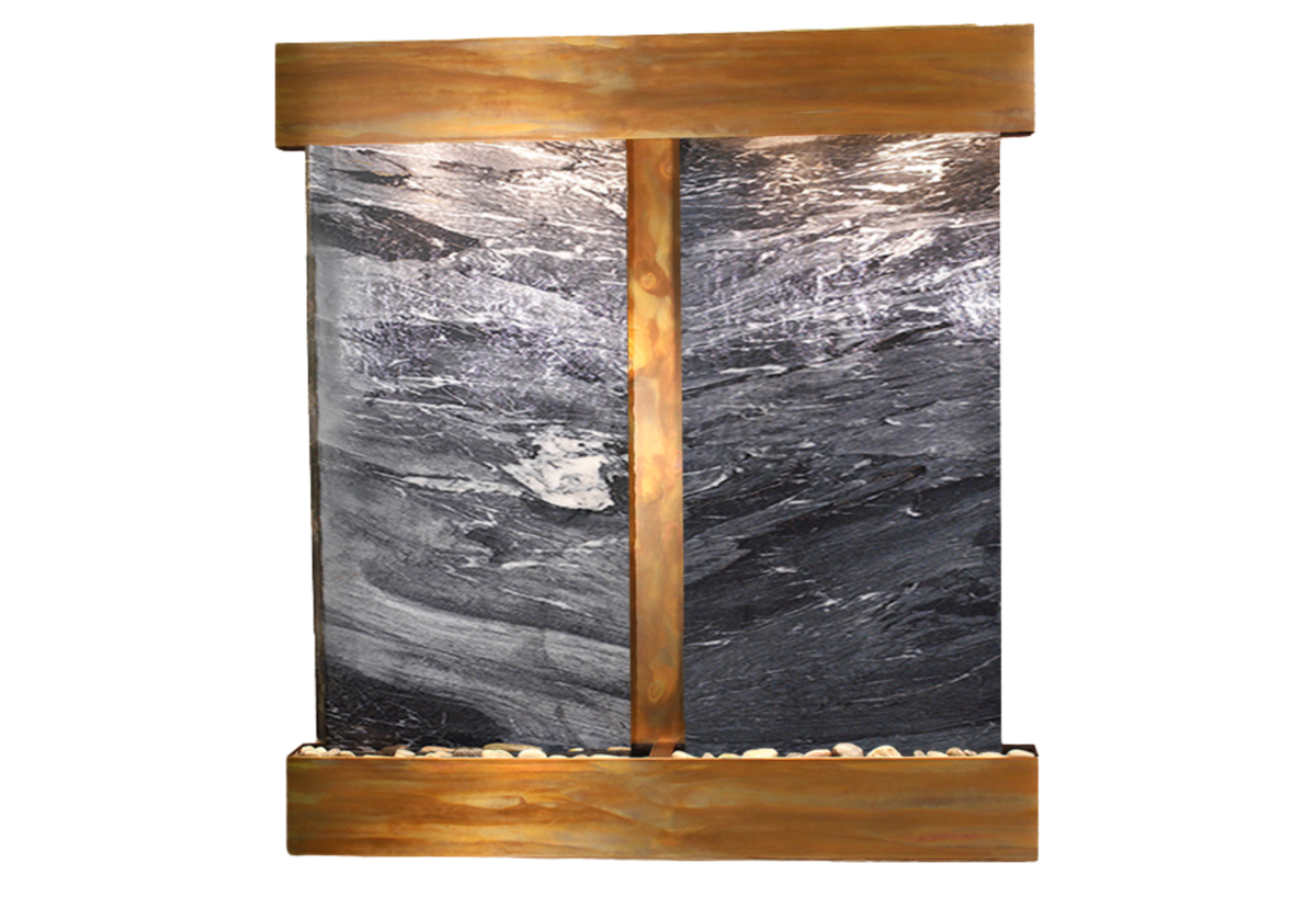 Aspen Falls-Square-Rustic Copper-Black Spider Marble