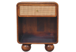 Chestnut Open Woven Bedside