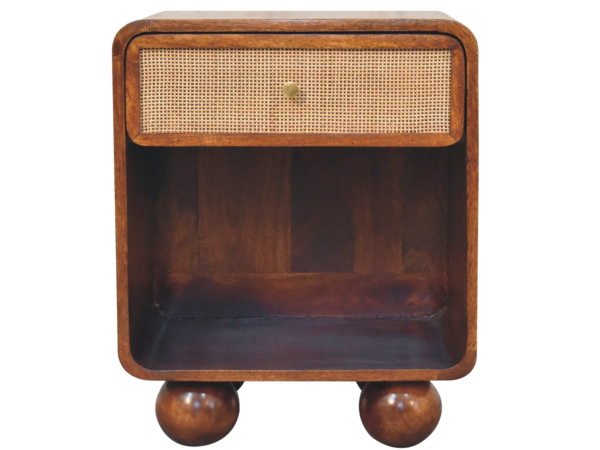 Chestnut Open Woven Bedside