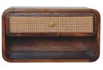 Chestnut Wall Mounted Open Woven Bedside