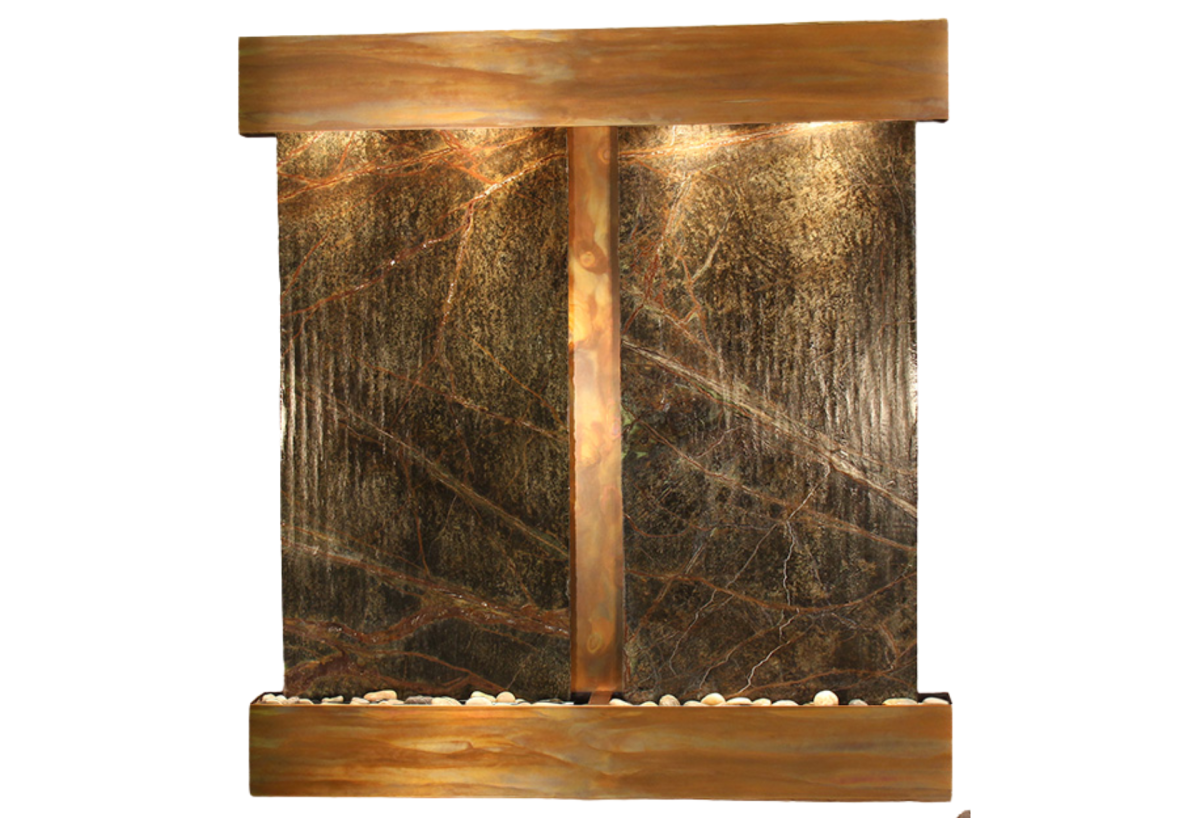 Aspen Falls-Square-Rustic Copper-Green Marble