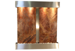 Aspen Falls-Square-Stainless Steel-Brown Marble