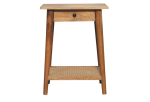 Woven Solid Wood End Table