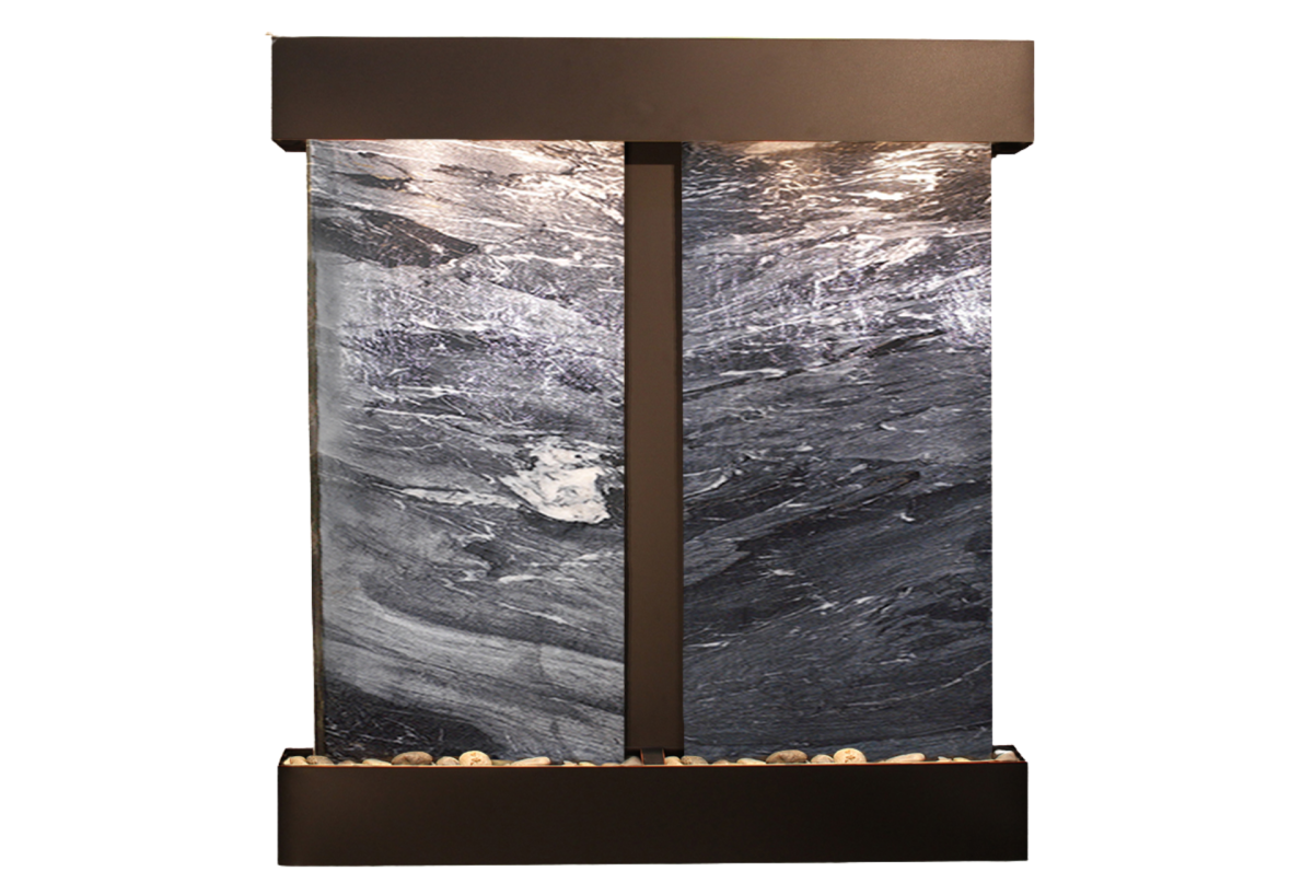 Aspen Falls-Square-Blackened Copper-Black Spider Marble