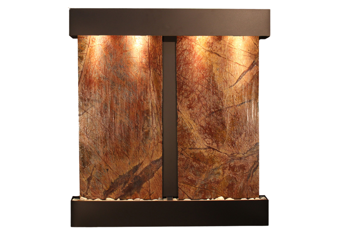 Aspen Falls-Square-Blackened Copper-Brown Marble