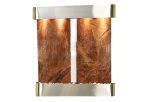Aspen Falls-Round-Stainless Steel-Brown Marble