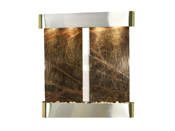 Aspen Falls-Round-Stainless Steel-Green Marble (1)