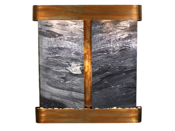 Aspen Falls-Round-Rustic Copper-Black Spider Marble