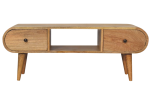 Oak-ish Circular TV Unit