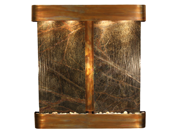 Aspen Falls-Round-Rustic Copper-Green Marble