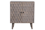 Mini Pineapple Carved Stone Finish Cabinet