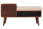 Boucle Carved Chestnut Telephone Table