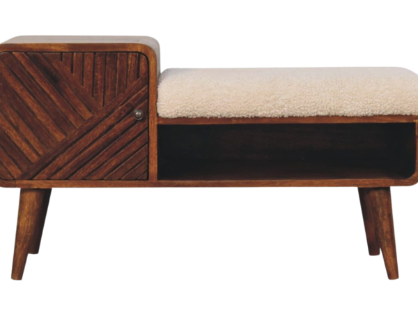 Boucle Carved Chestnut Telephone Table