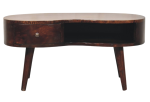 Light Walnut Wave Coffee Table