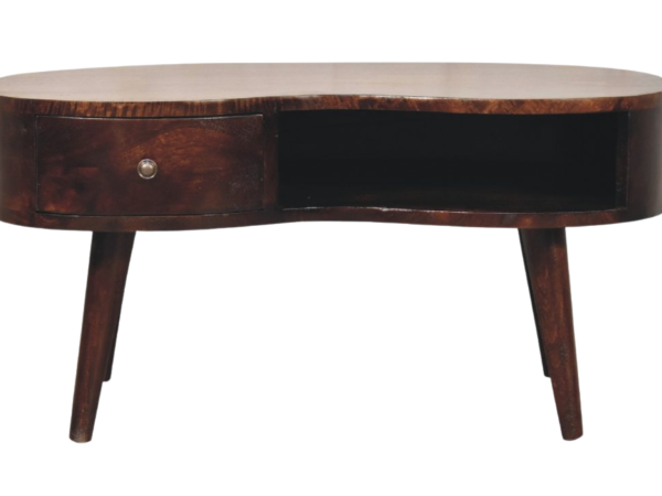 Light Walnut Wave Coffee Table