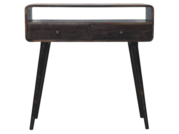 Curved Oak-ish Console Table