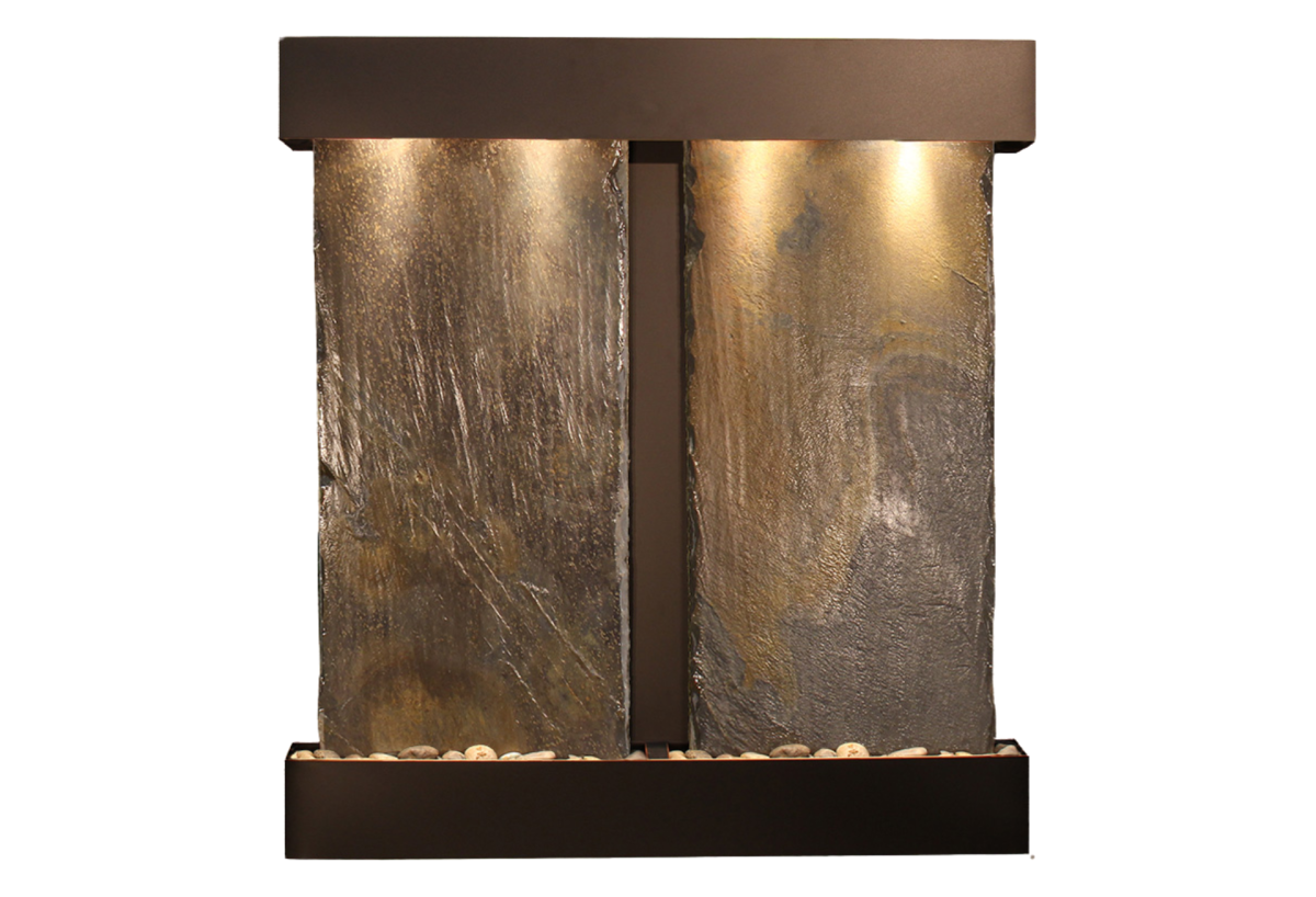 Aspen Falls-Square-Blackened Copper-Multi-Color Natural Slate