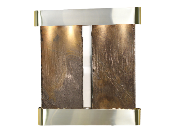 Aspen Falls-Round-Stainless Steel-Multi-Color Natural Slate