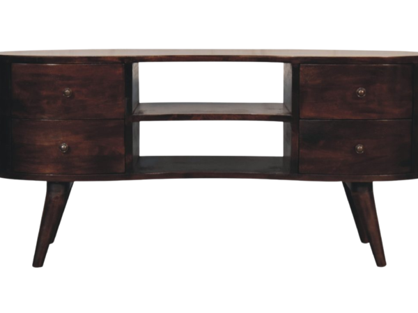 Light Walnut Wave Entertainment Unit