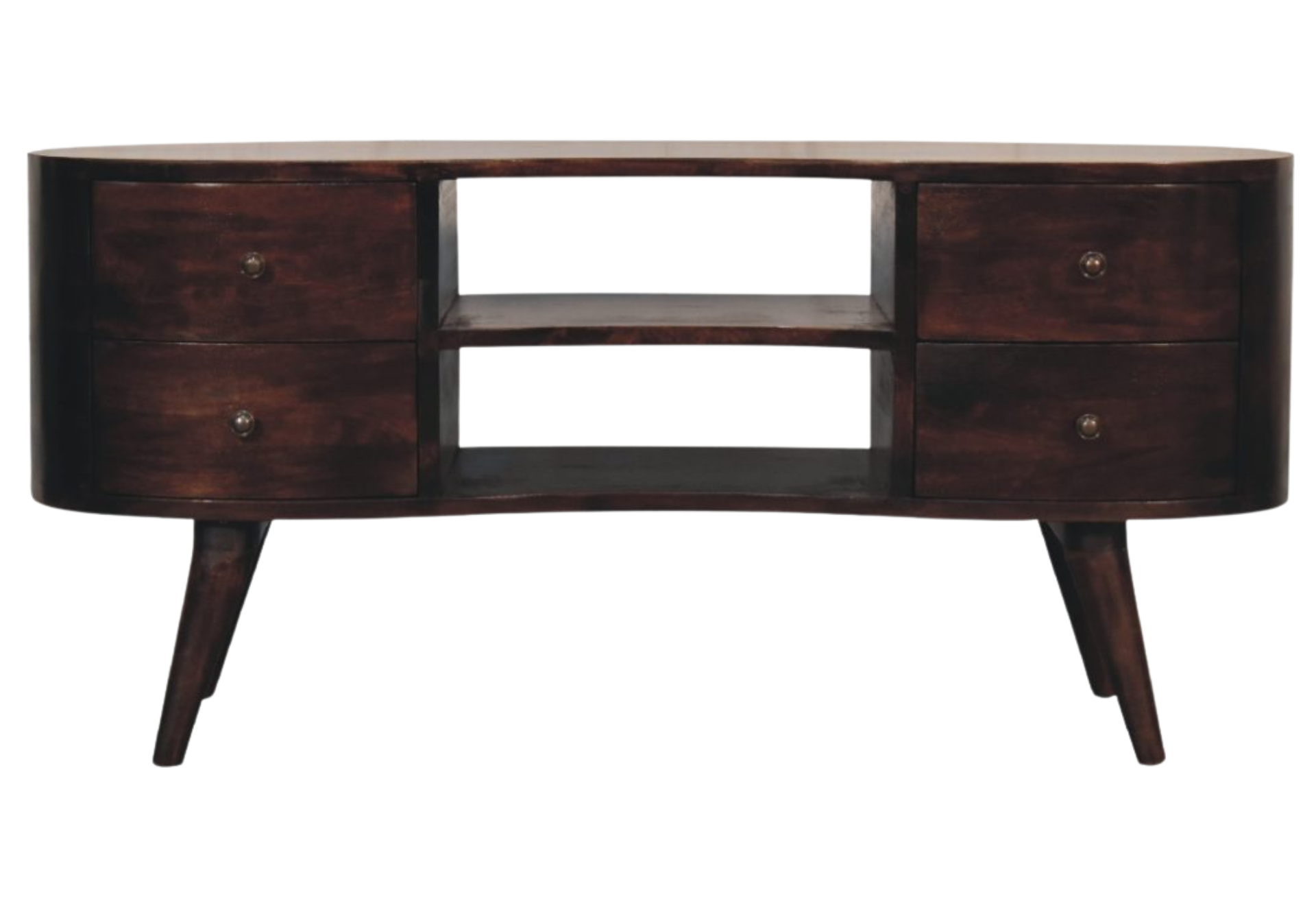 Light Walnut Wave Entertainment Unit