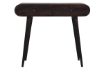 Light Walnut Curved Edge Console Table