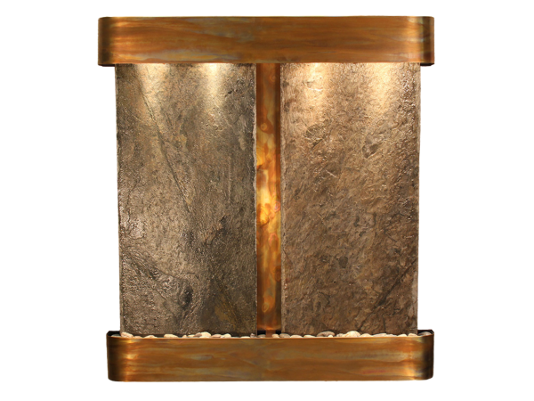 Aspen Falls-Round-Rustic Copper-Green Natural Slate