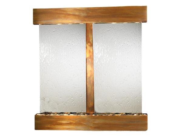 Aspen Falls-Square-Rustic Copper-Silver Mirror