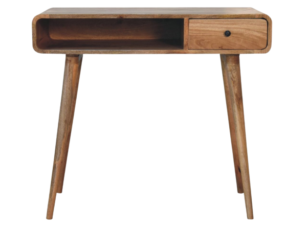 Curved Oak-ish Writing Desk