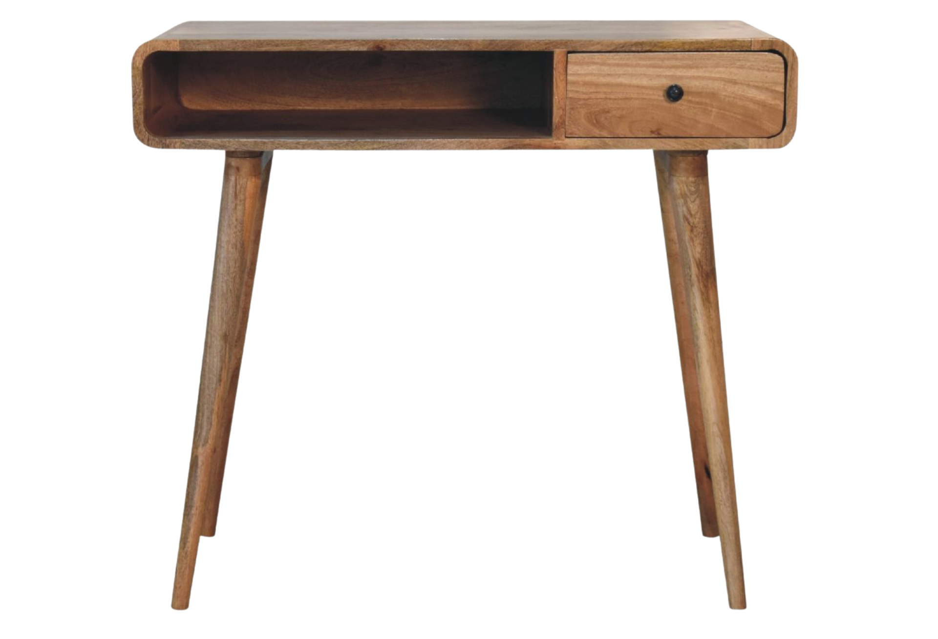 Curved Oak-ish Writing Desk