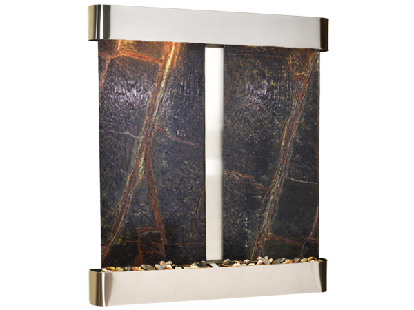 Cottonwood Falls-Round-Stainless Steel-Green Marble