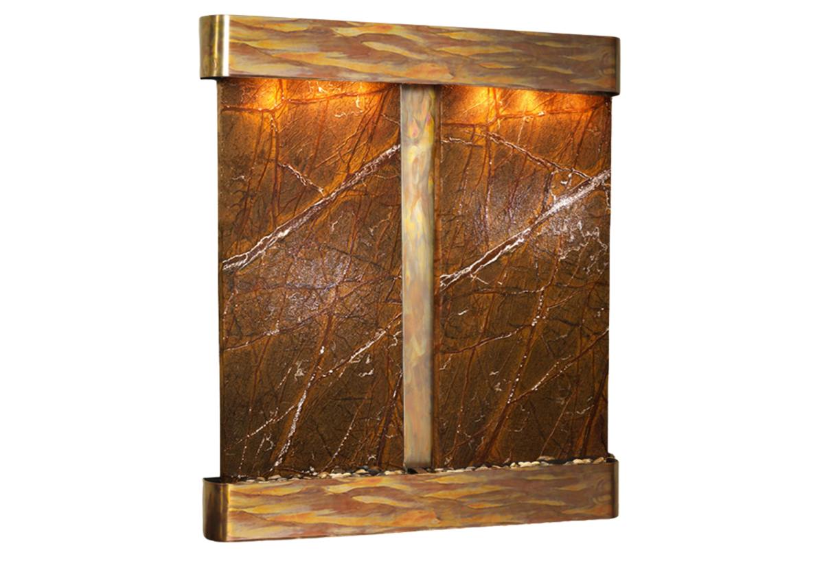 Cottonwood Falls-Round-Rustic Copper-Brown Marble