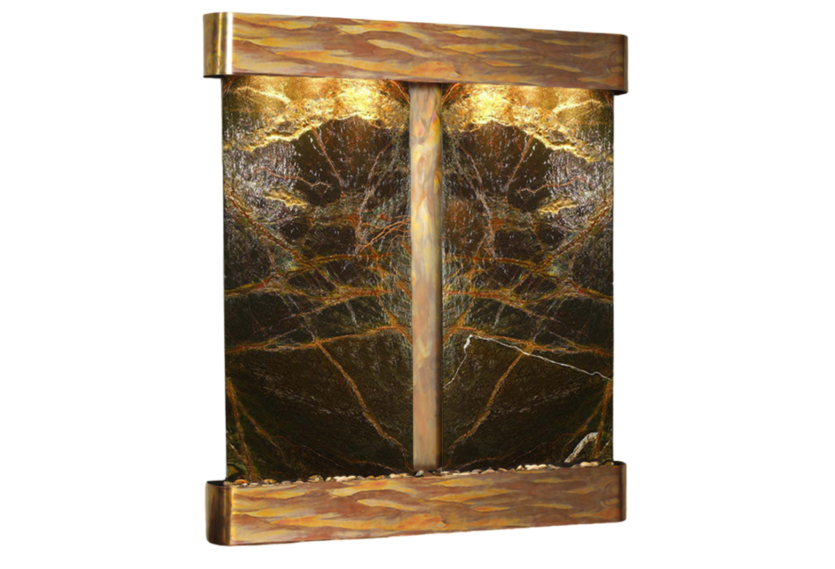 Cottonwood Falls-Round-Rustic Copper-Green Marble