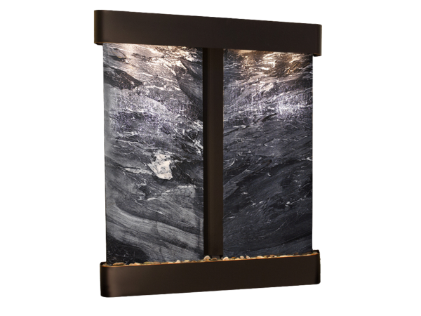 Cottonwood Falls-Round-Blackened Copper-Black Spider Marble