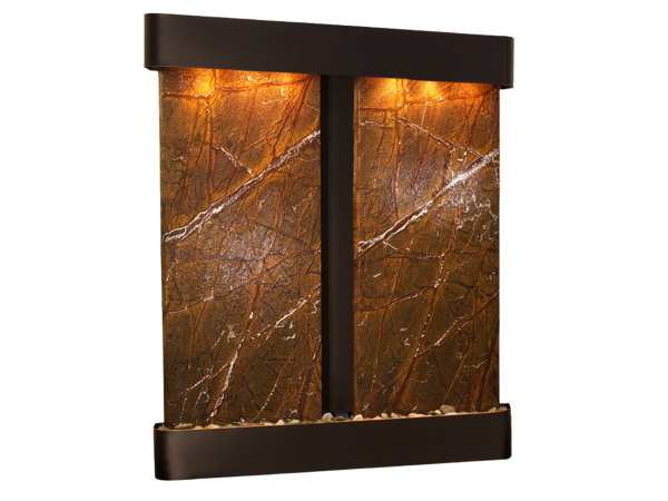 Cottonwood Falls-Round-Blackened Copper-Brown Marble