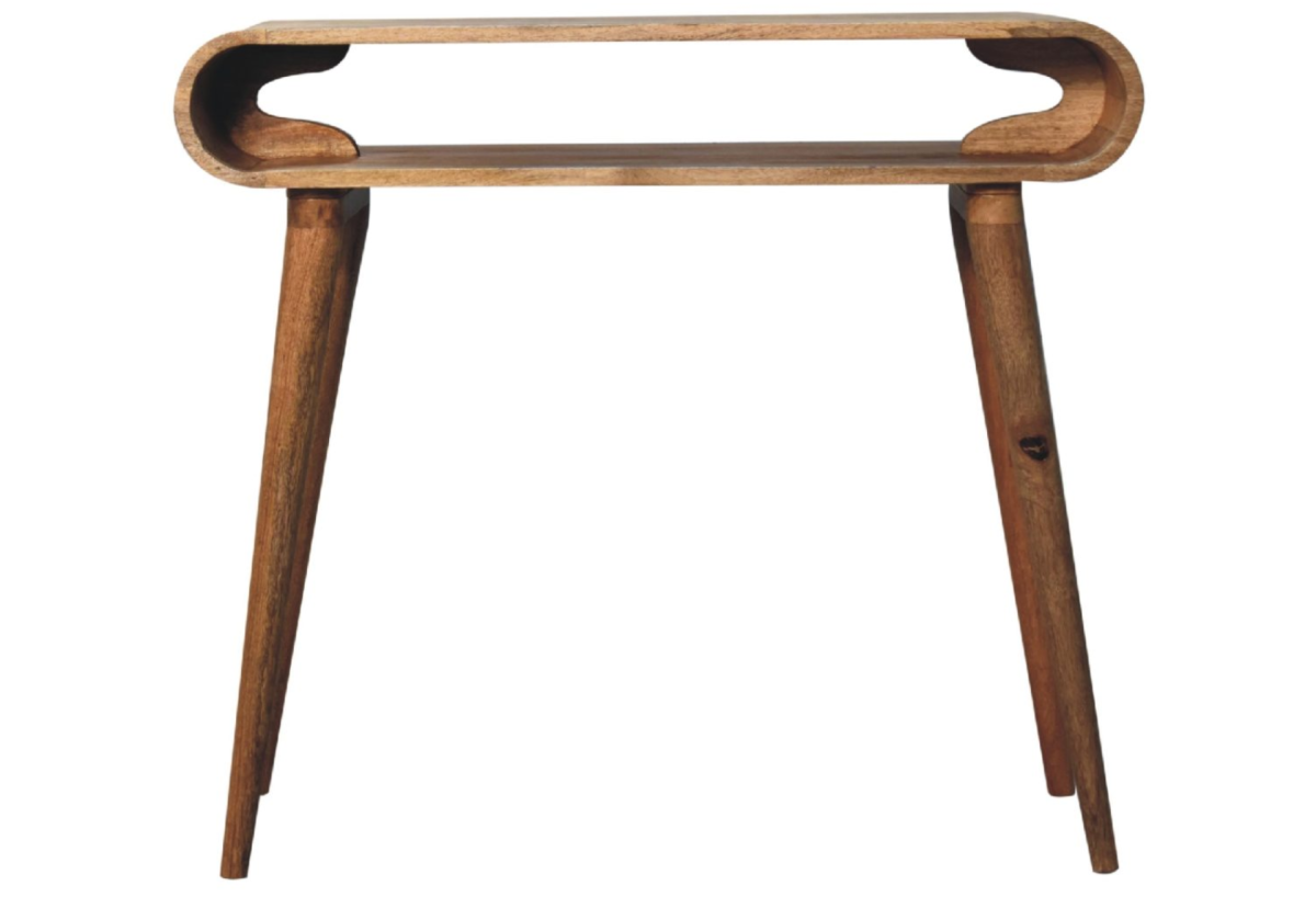Amaya Oak-ish Nordic Style Console Table
