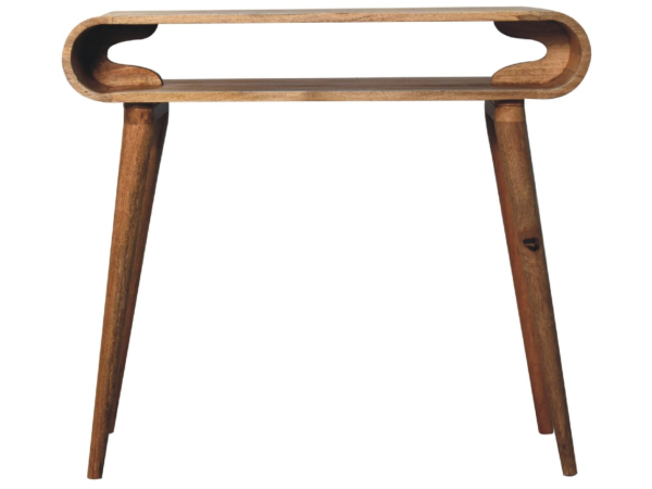 Amaya Oak-ish Nordic Style Console Table
