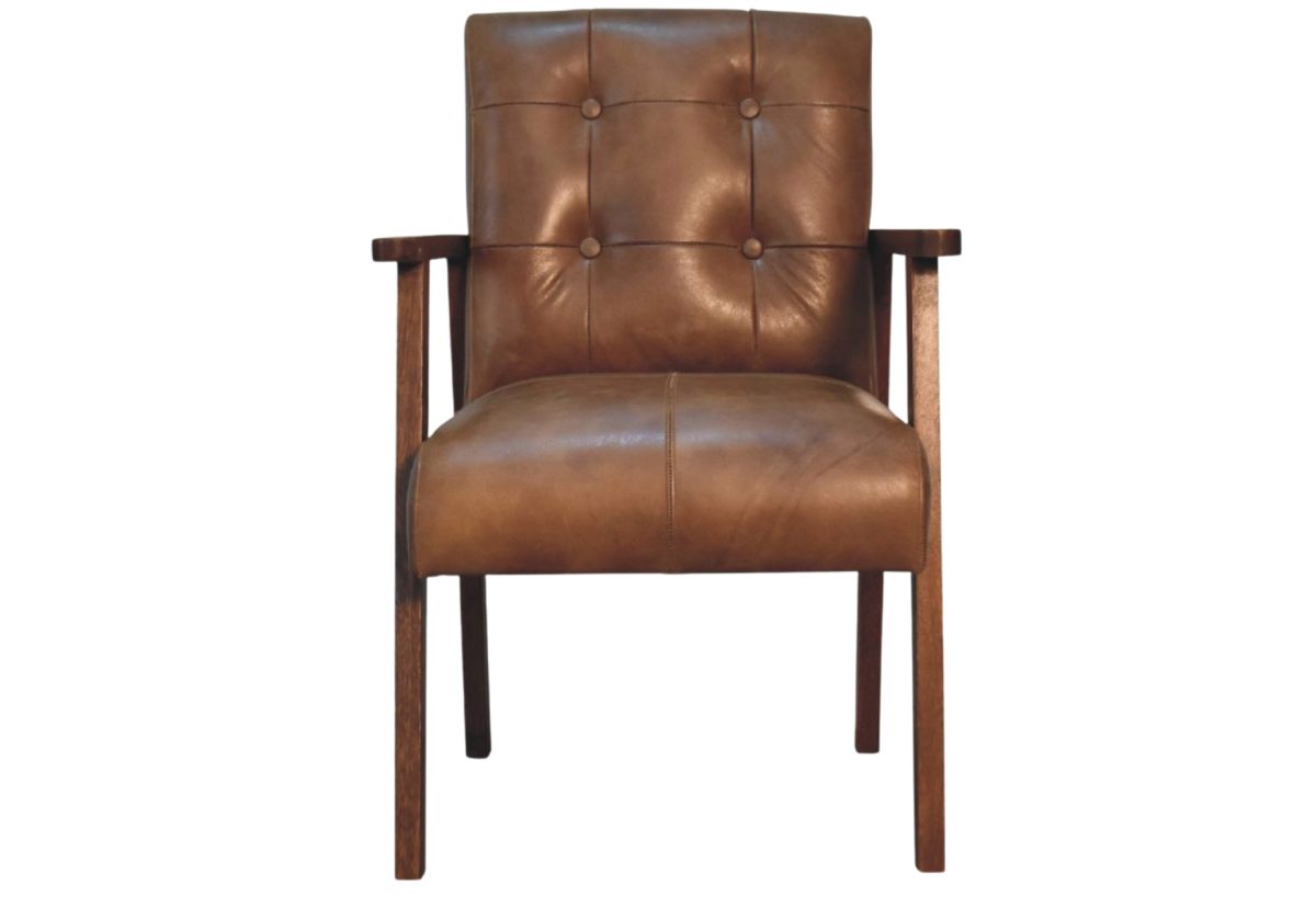 Brown Buffalo Leather Chair