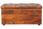 Buffalo Hide Chestnut Storage Trunk