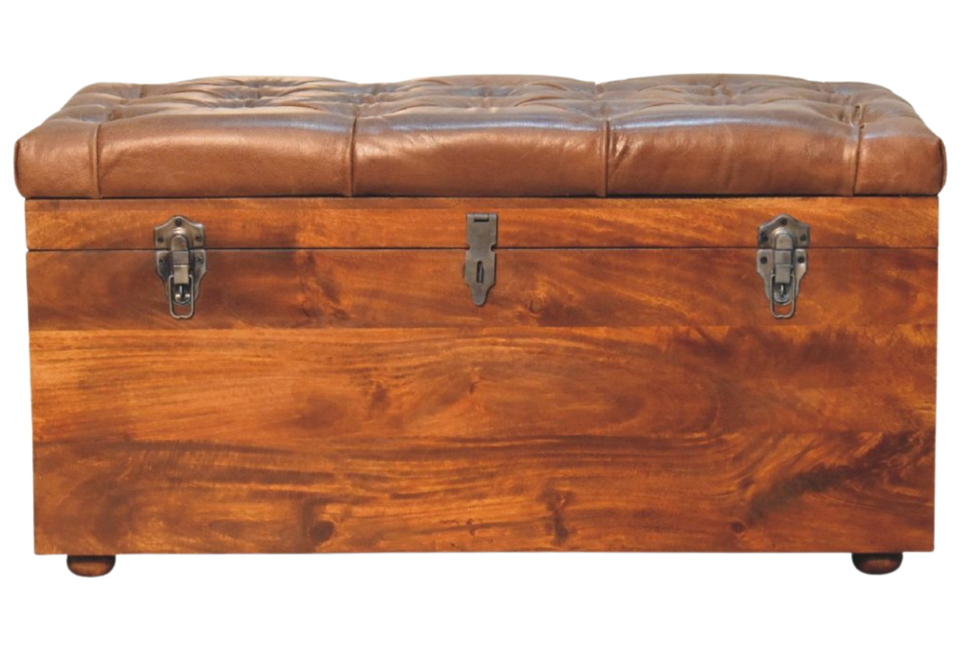 Buffalo Hide Chestnut Storage Trunk