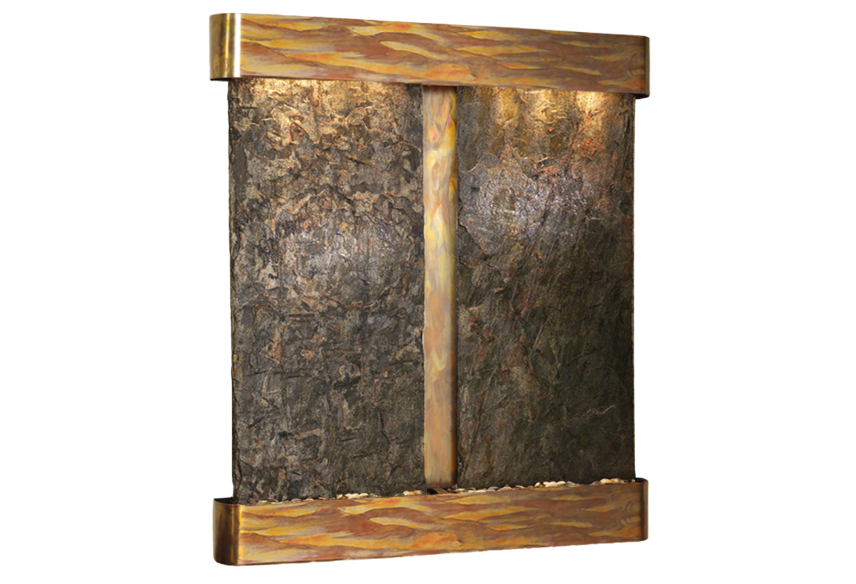Cottonwood Falls-Round-Rustic Copper-Green Natural Slate