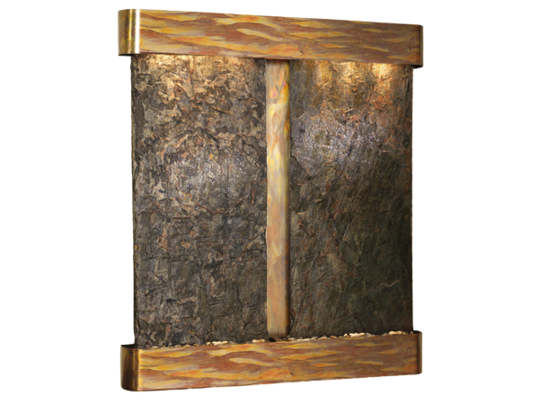 Cottonwood Falls-Round-Rustic Copper-Green Natural Slate