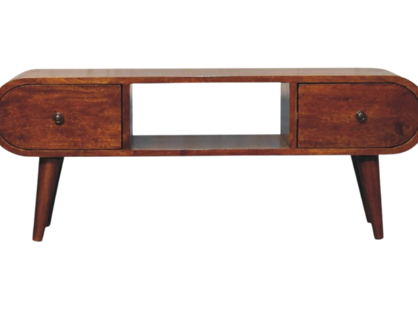 Chestnut Circular TV Unit